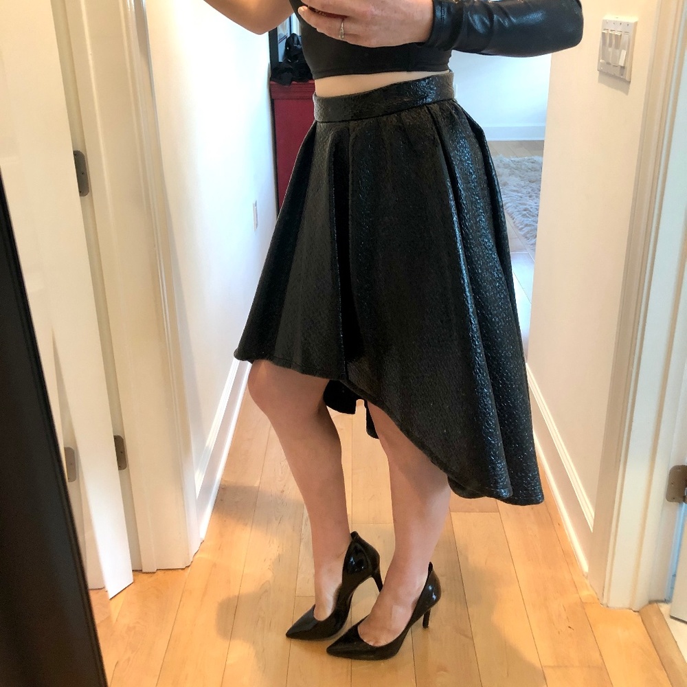 A.B.S. by Allen Schwartz Black Skirt High-Low Skirt
